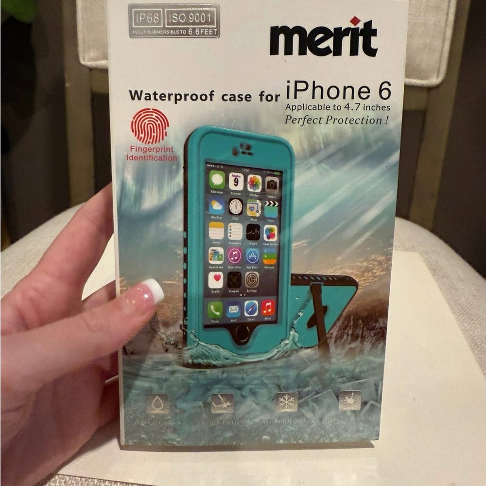 Merit Waterproof Case for iPhone 6 - Teal & Black - new in package/box. 🏷️ 📱
